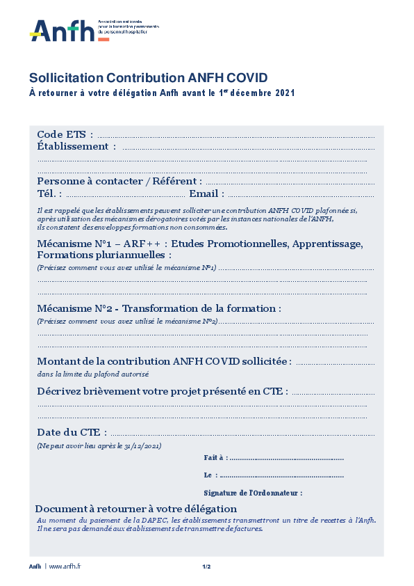 DAPEC Contribution COVID ANFH