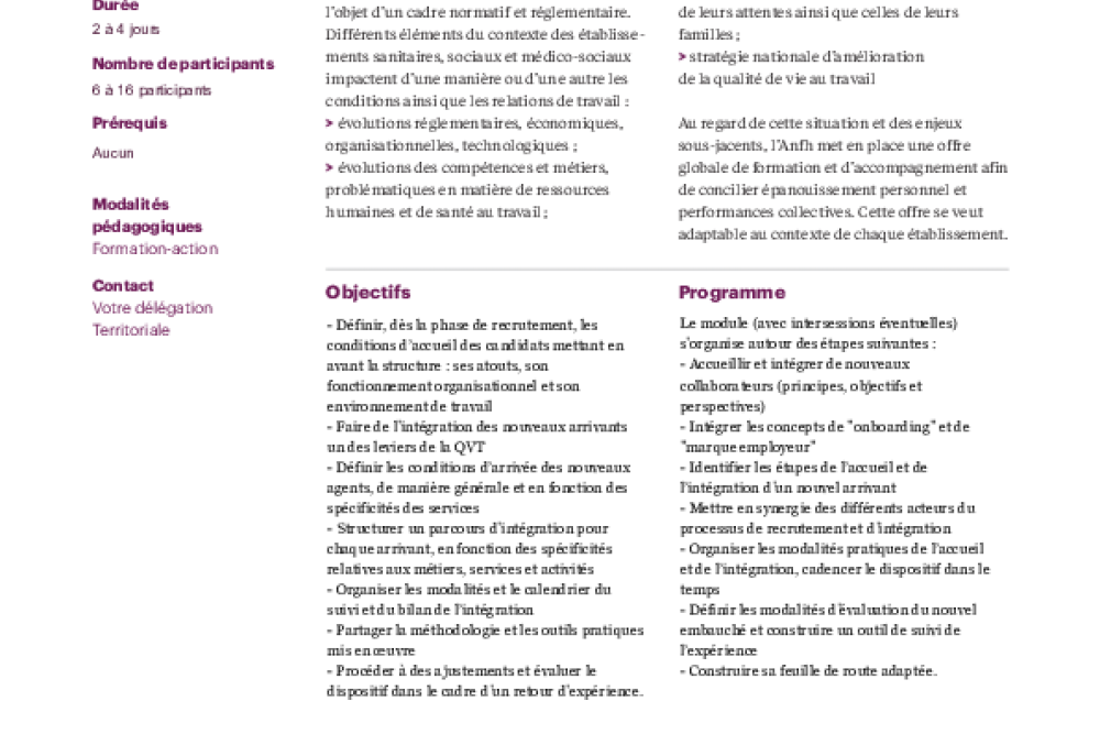 FORMATIONS - Performance et management