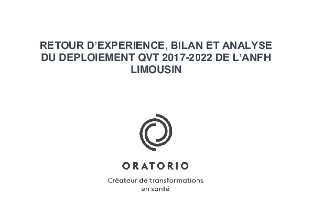 Le bilan du dispositif QVT 2017-2022 de l’ANFH Limousin est arrivé !