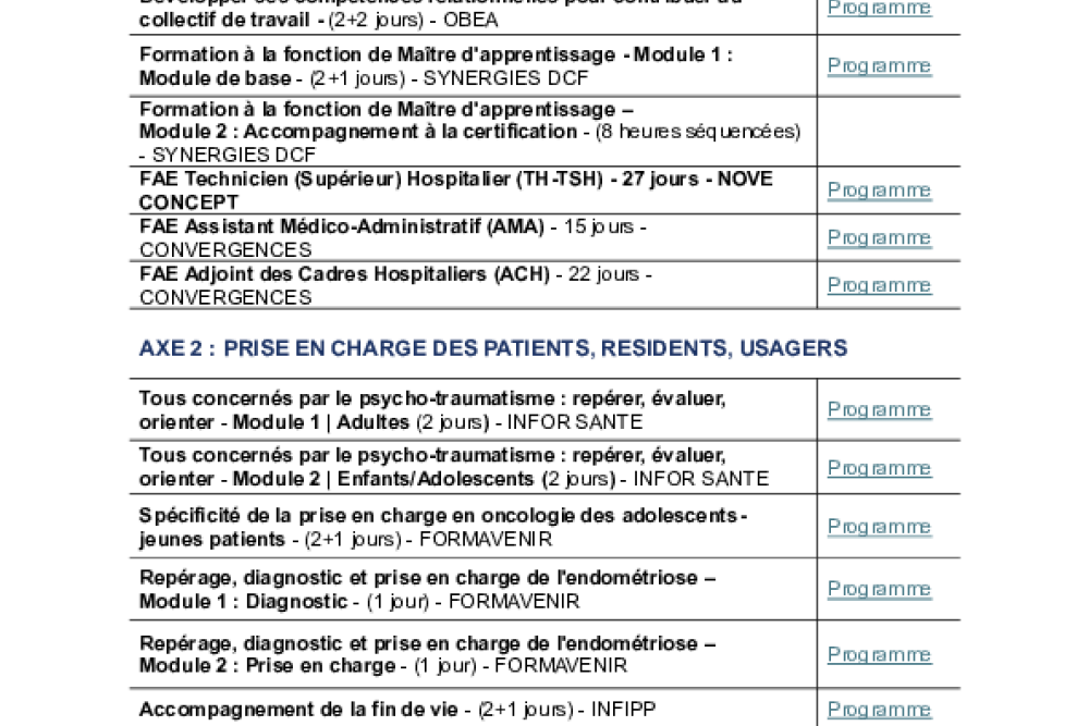 Recensement des besoins de formation 2026 en cours