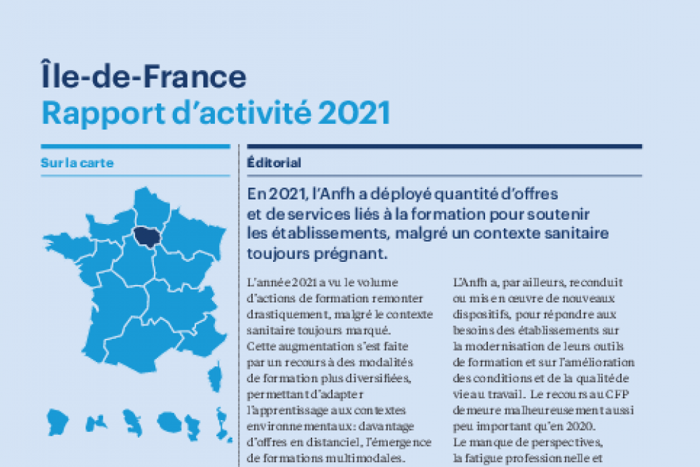 Rapport d'activité 2021 - Ile-de-France
