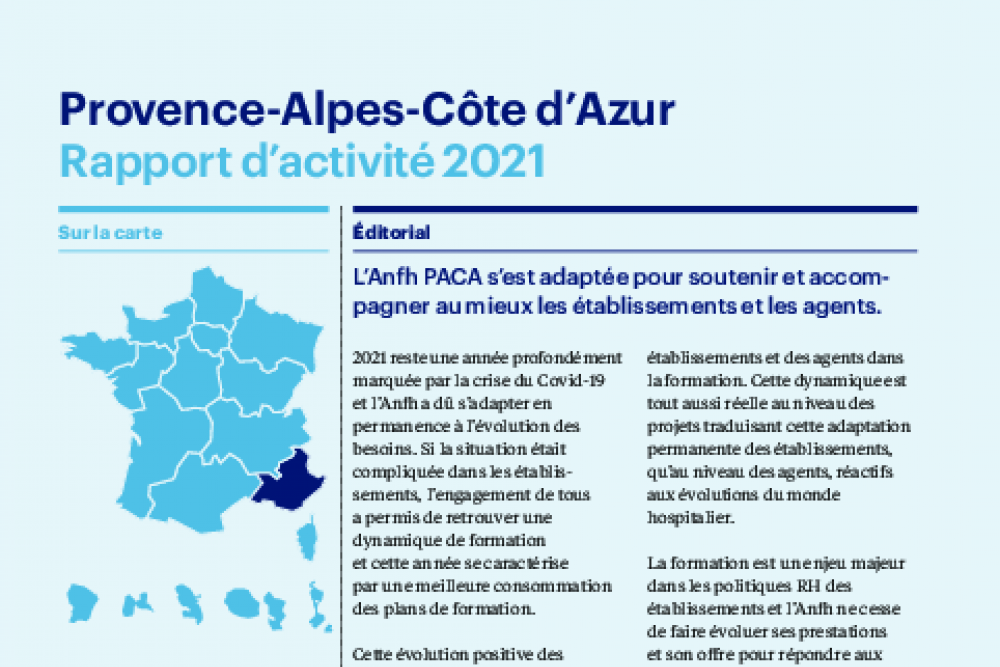 Rapport d'activité 2021 - Provence-Alpes-Côtes d'Azur