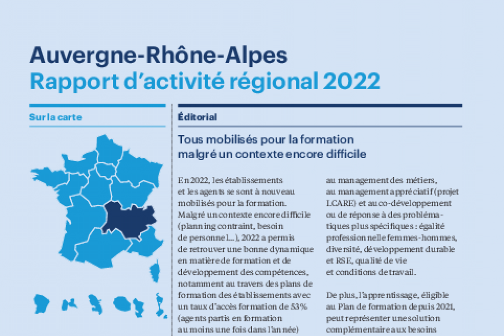Rapport d'activité 2022 - AUVERGNE-RHÔNE-ALPES