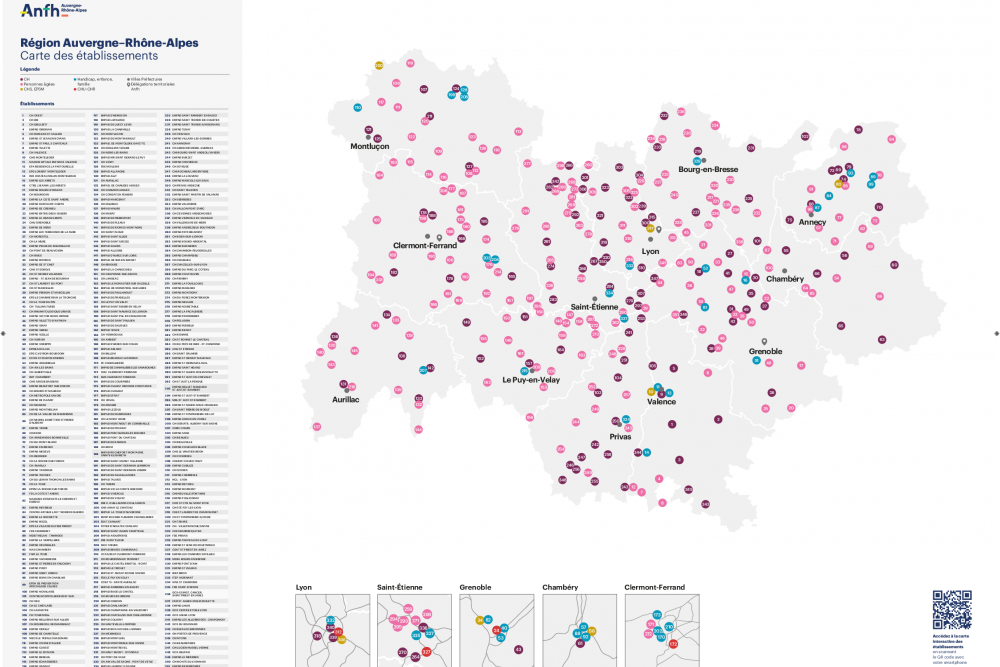 Carte établissements 2022 - AURA