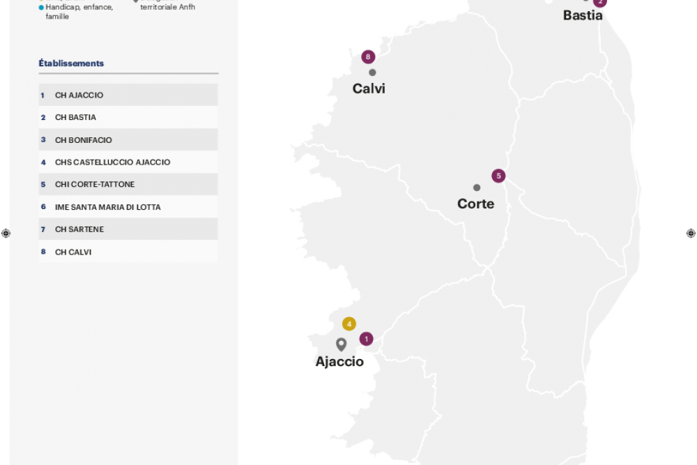 Carte établissements 2022 - Corse