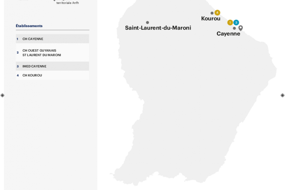 Carte établissements 2022 - Guyane