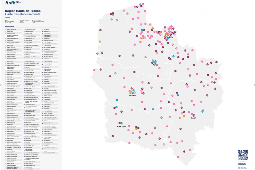 Carte établissements 2022 - Hauts de France