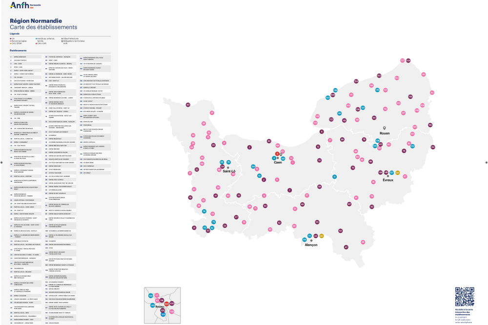Carte établissements 2022 - Normandie