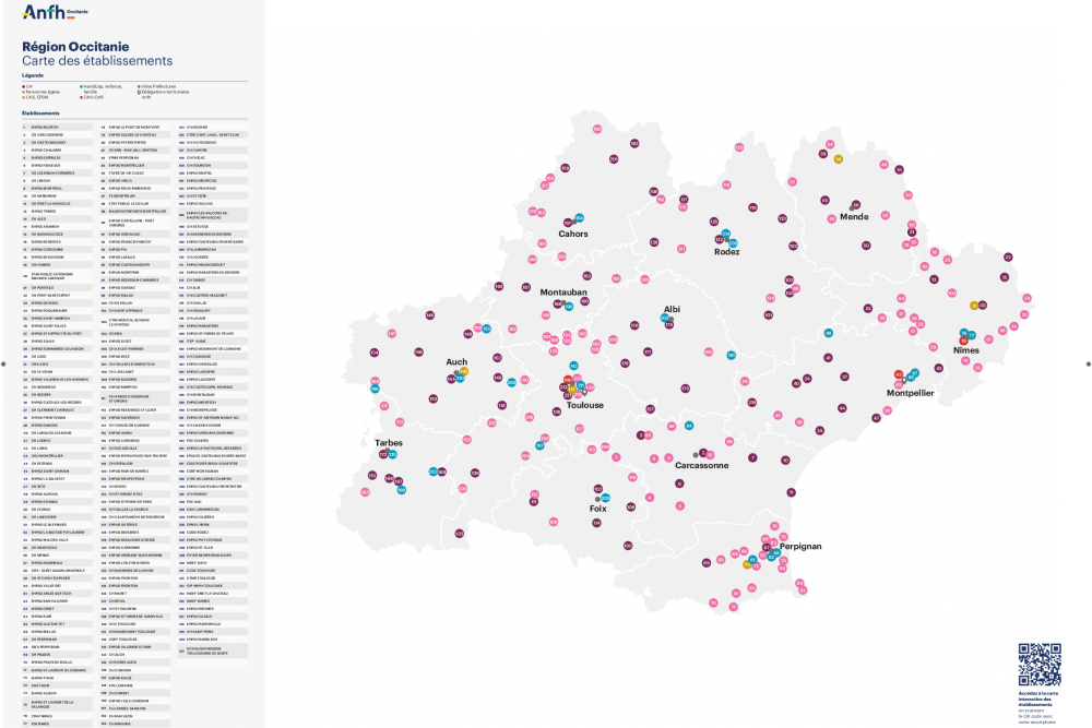 Carte établissements 2022 - Occitanie