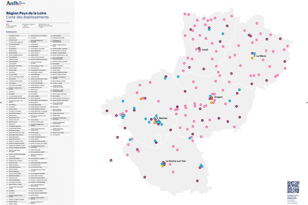 Carte établissements 2022 - Pays de la Loire