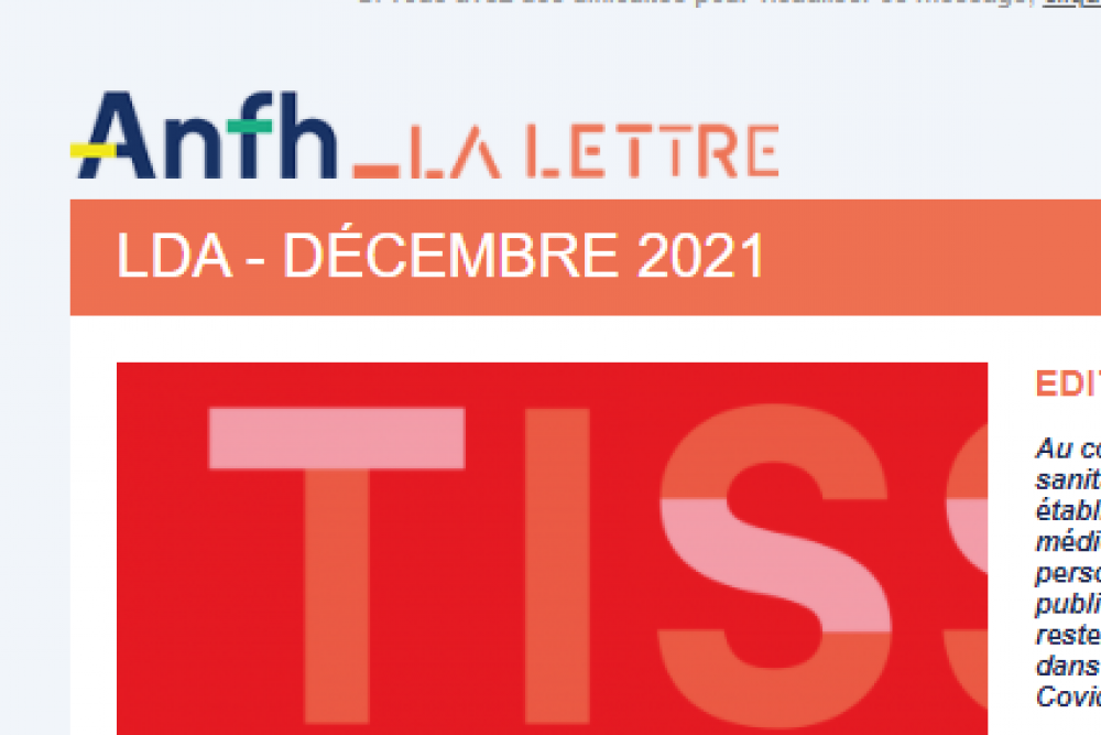 Lettre de l'ANFH n°75 - Décembre 2021