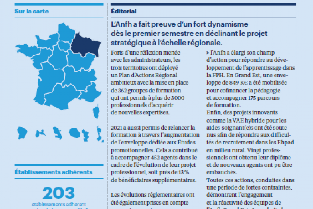 Rapport d'activité régional 2021