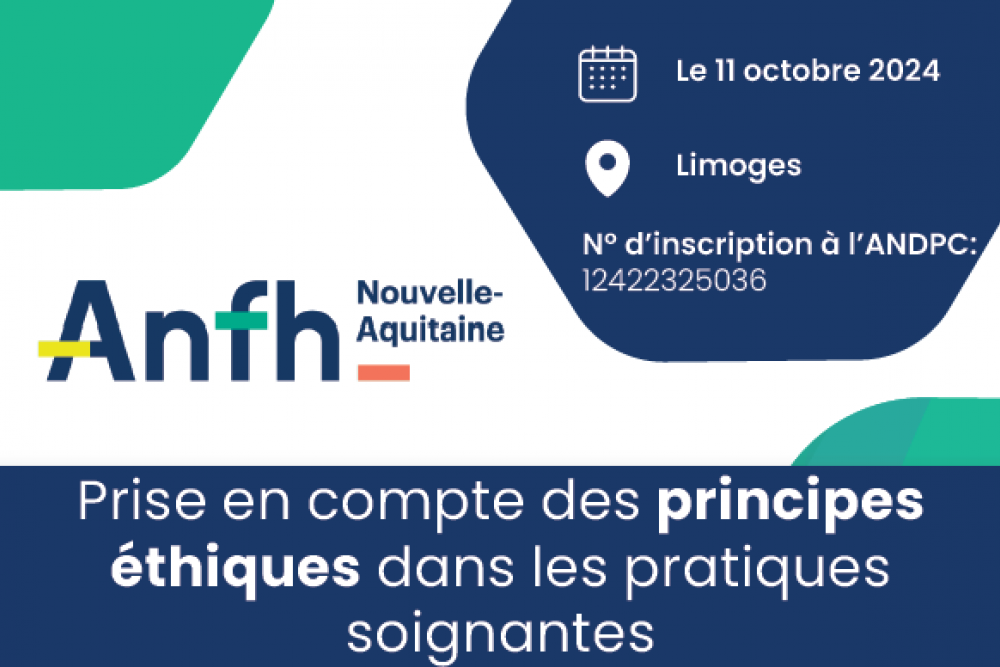 Journée sur LA PRISE EN COMPTE DES PRINCIPES ETHIQUES DANS LES PRATIQUES SOIGNANTES : 11 OCTOBRE 2024