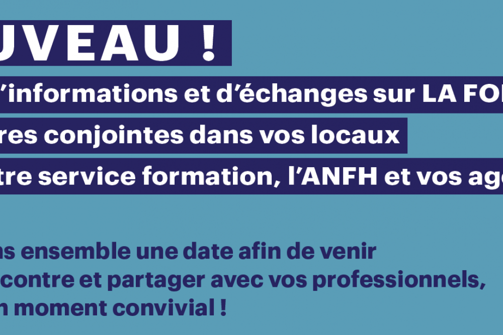 L’ANFH vous aide à promouvoir la formation au sein de votre établissement !