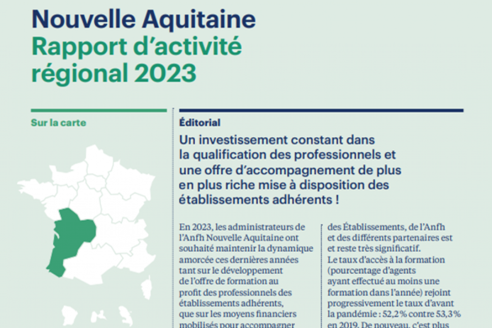 RAPPORT D’ACTIVITE 2023 ANFH NOUVELLE AQUITAINE