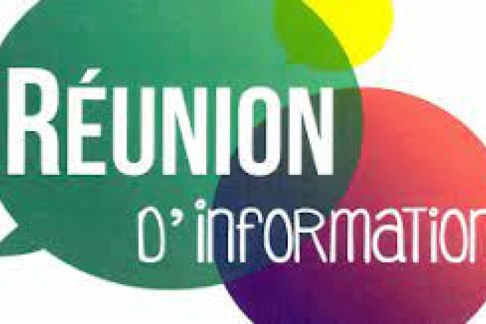 Réunion d'Information Dispositifs Individuels jeudi 3 avril de 10h30 à 12h