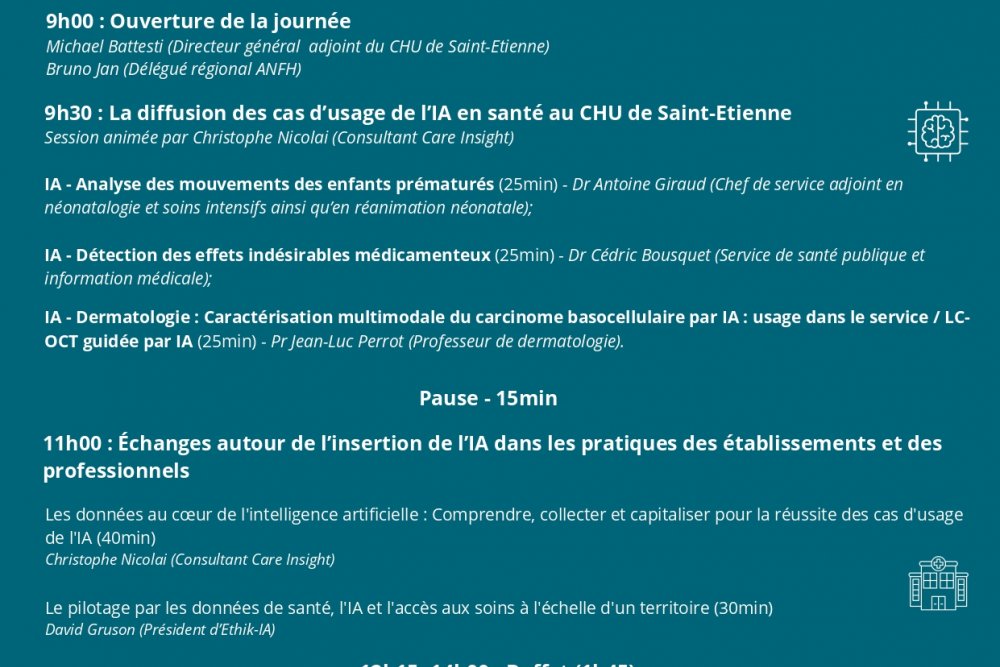 Journée de sensibilisation à l'intelligence artificielle inter-CHU le mercredi 5 juin 2024