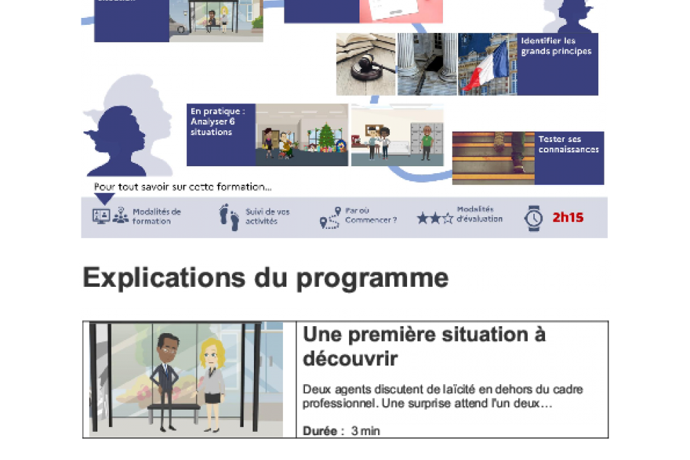 Parcours de formation en e-learning : les fondamentaux de la laïcité