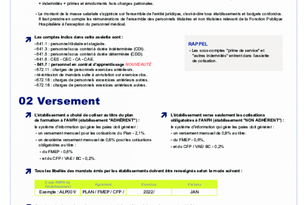 Versement des cotisations à l’ANFH
