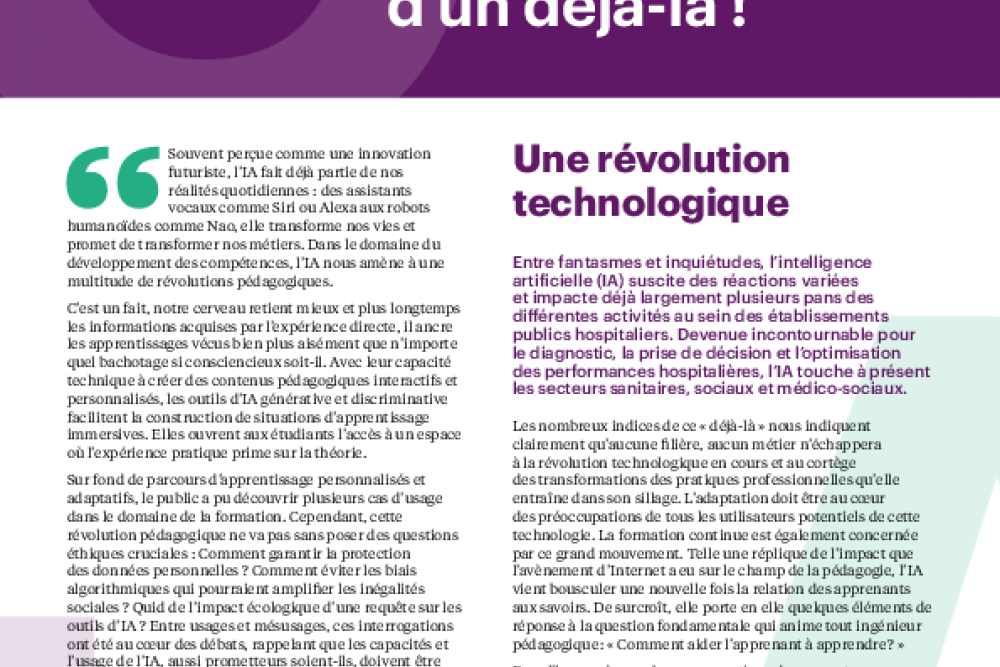 ANFH Bretagne - Evènement formation N°91 - La Formation à l'IA