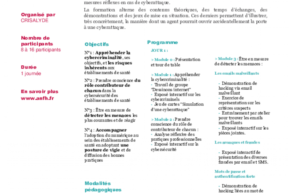Focus sur la formation "Renforcement de la cyber-vigilance"