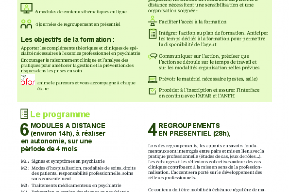 Accompagner la professionnalisation des IDE diplômés nouvellement recrutés en psychiatrie
