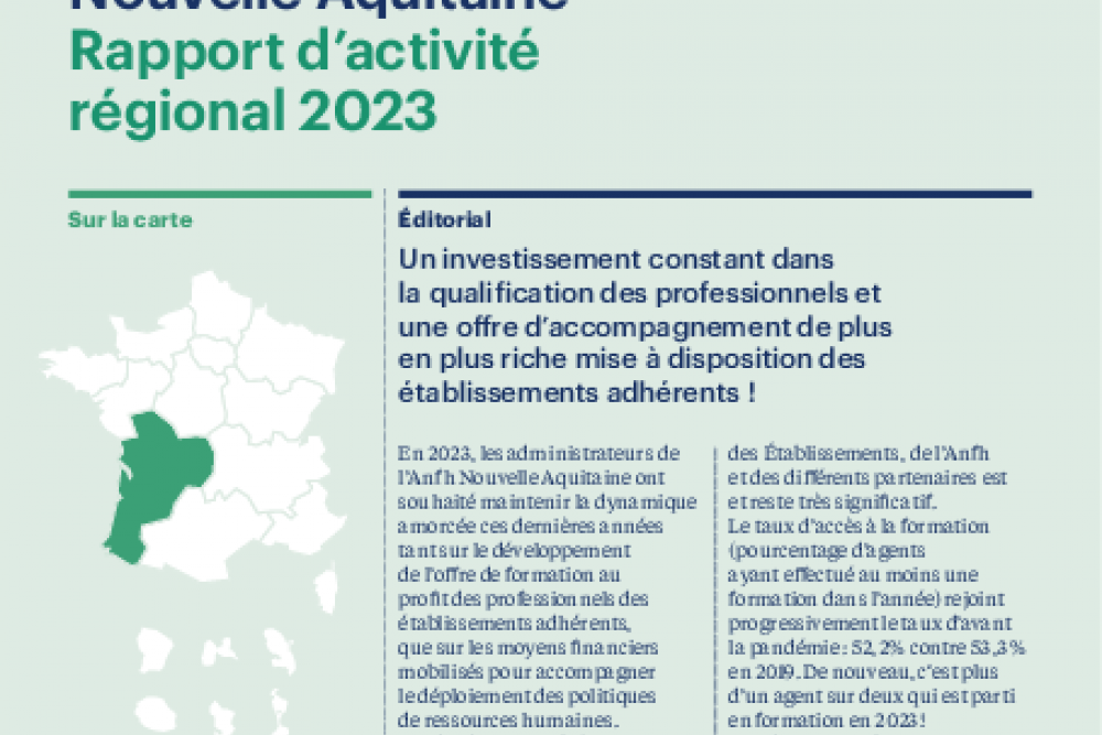 RAPPORT D'ACTIVITE REGIONAL 2023 - NOUVELLE AQUITAINE