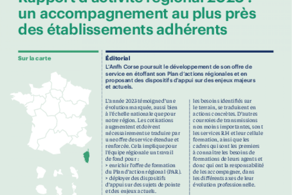 Rapport d'activité 2023 - Corse