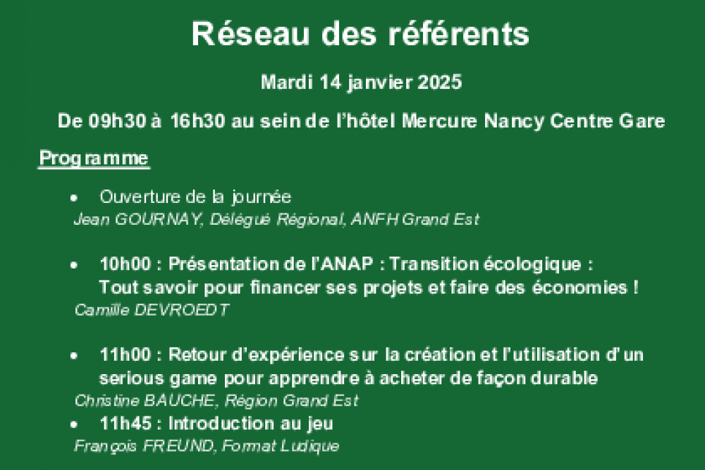 14.01.2025 : Journée RSE et Développement durable