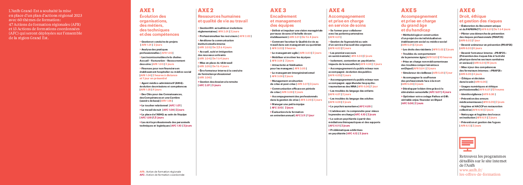 Dépliant Plan d'Actions Régionales - Grand-Est
