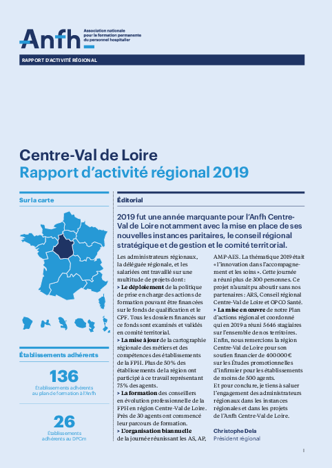 Rapport d'activité 2019 - Centre-Val de Loire