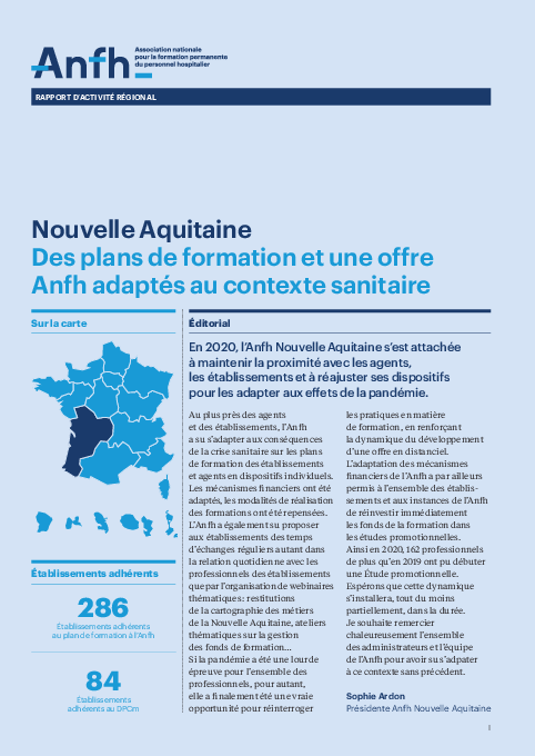 Rapport d'activité 2020 - Nouvelle Aquitaine