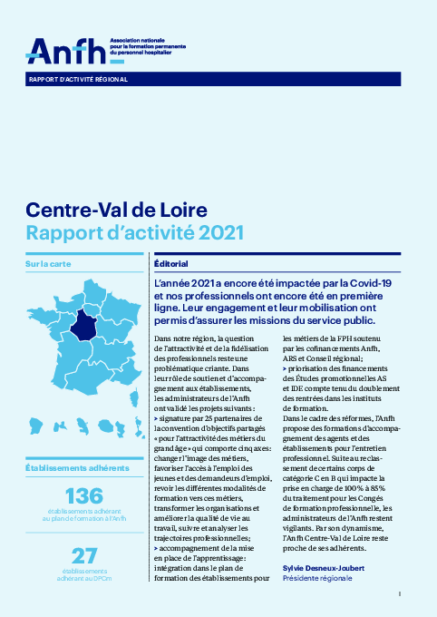 Rapport d'activité 2021 - Centre-Val de Loire