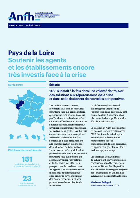 Rapport d'activité 2021 - Pays de la Loire