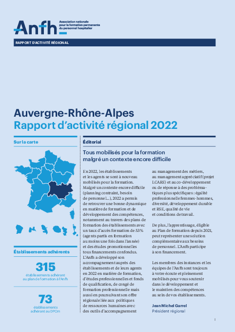 Rapport d'activité 2022 - AUVERGNE-RHÔNE-ALPES