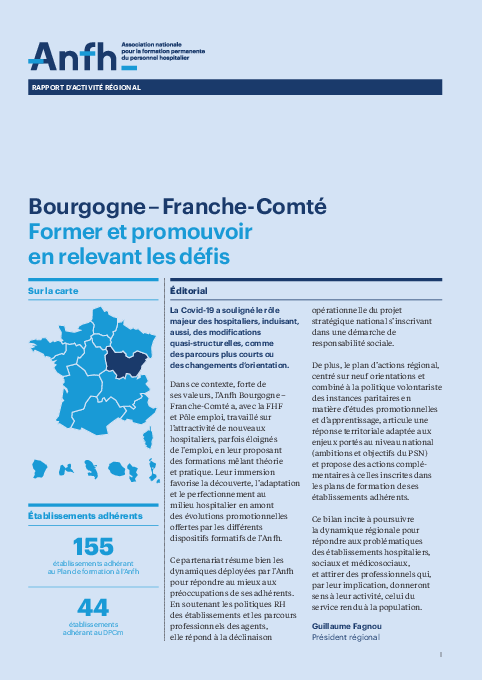Rapport d'activité 2022 - BOURGOGNE FRANCHE-COMTE