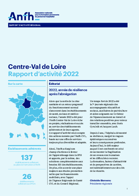 Rapport d'activité 2022 - CENTRE-VAL DE LOIRE