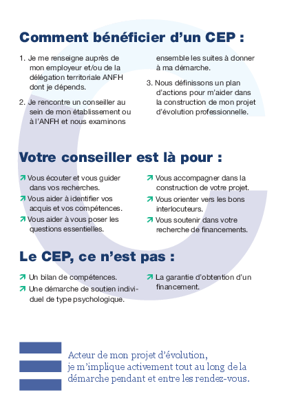 Conseil en évolution professionnelle (CEP) - établissements