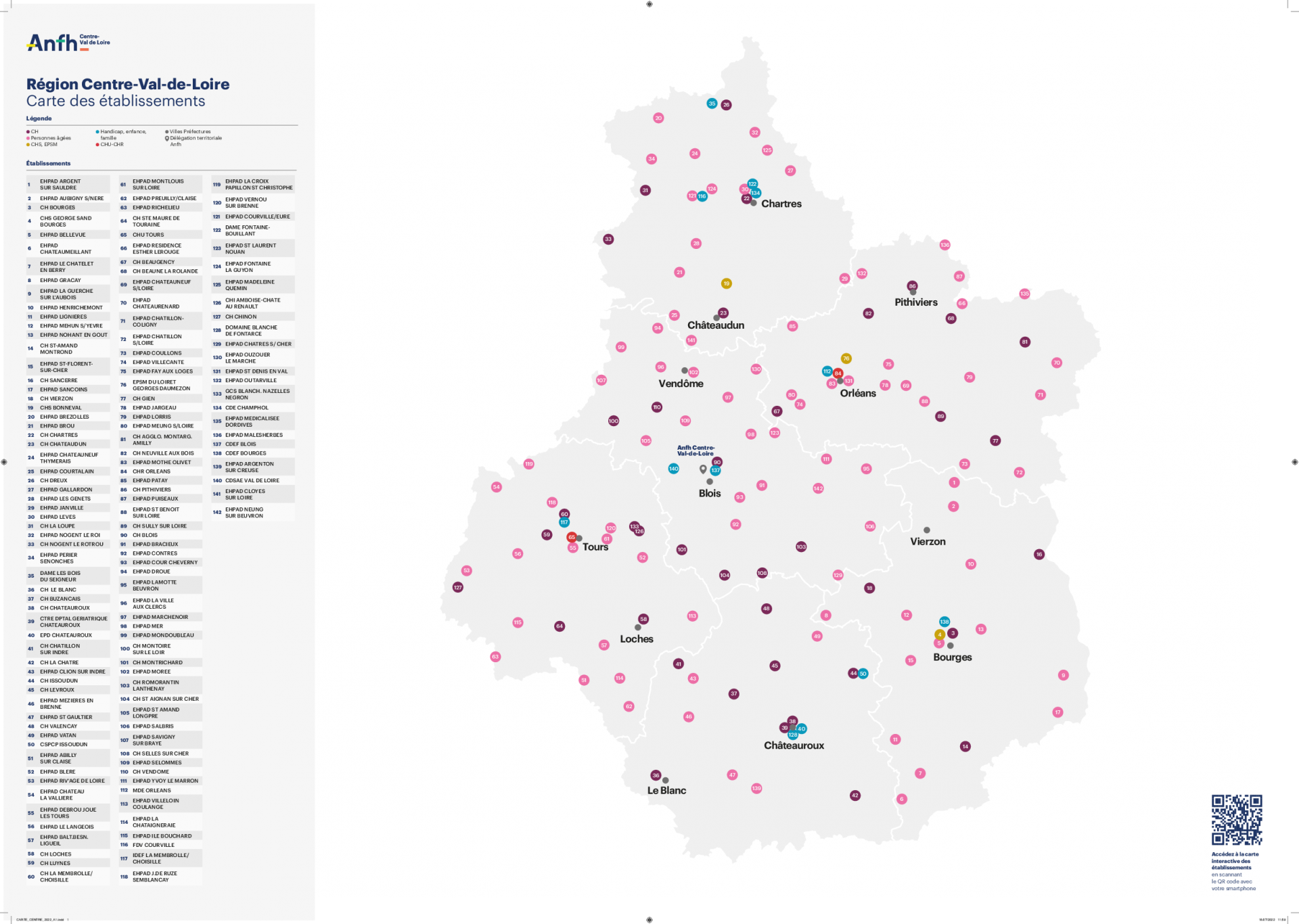 Carte établissements 2022 - Centre