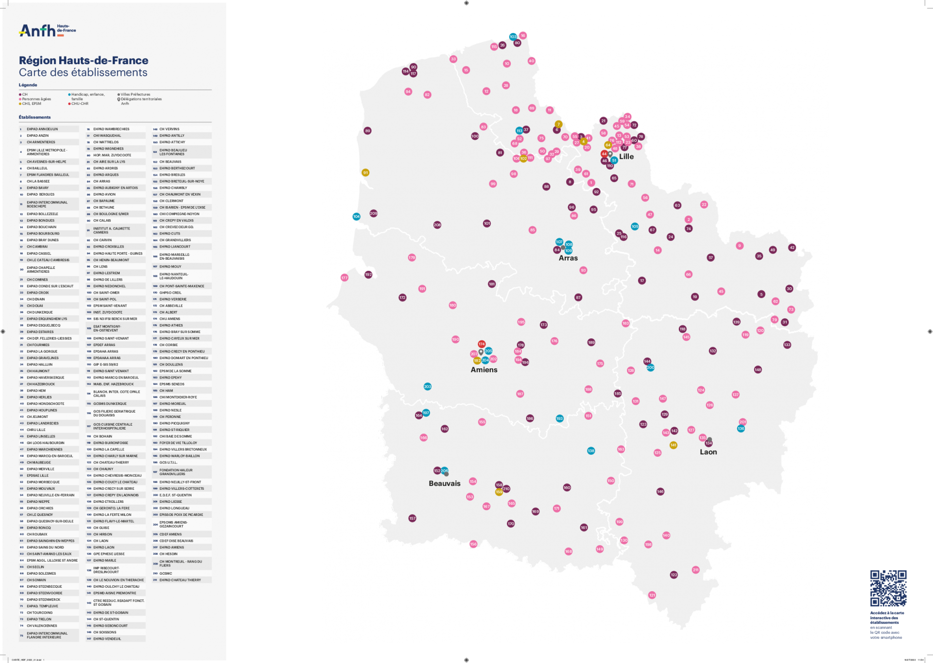 Carte établissements 2022 - Hauts de France