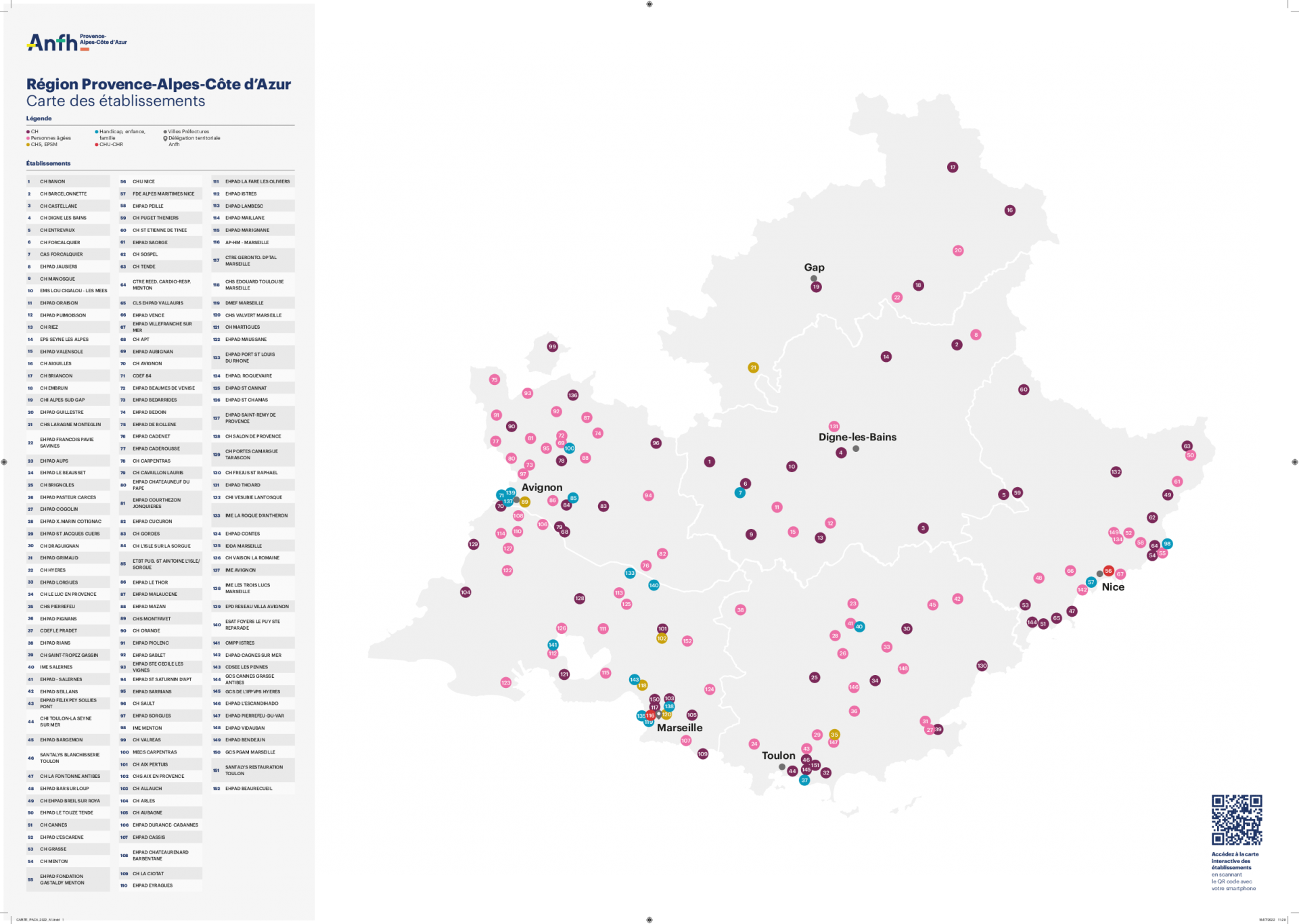 Carte établissements 2022 - PACA