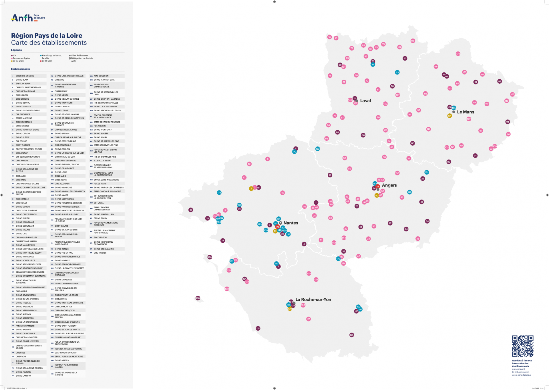 Carte établissements 2022 - Pays de la Loire