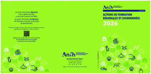Dépliant Actions de formation régionales et coordonnées 2026