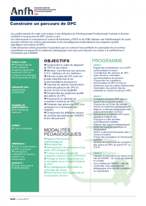 Formation/action Construire un parcours de DPC