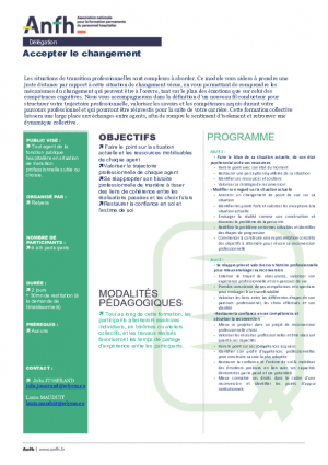 Accepter le changement -  Programme