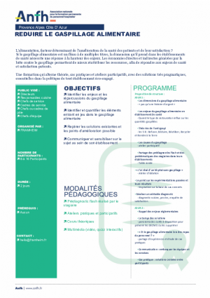 Programme formation "Réduire le gaspillage alimentaire"