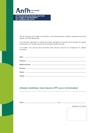 L'attestation de mobilisation des heures CPF 