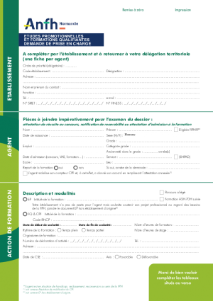 La demande de prise en charge EP- FQ & CPF