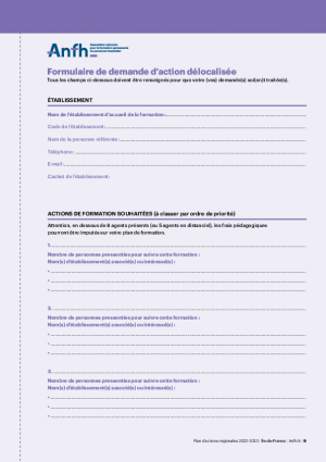 Formulaire de demande d'action délocalisée 