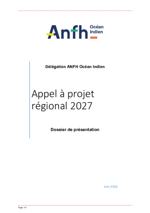 APPEL A PROJET REGIONAL 2027 - DOSSIER DE PRESENTATION